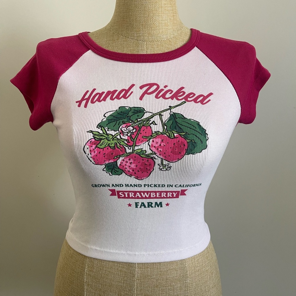 Pink and White Strawberry Tee